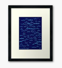 Sci-fi star map Framed Print