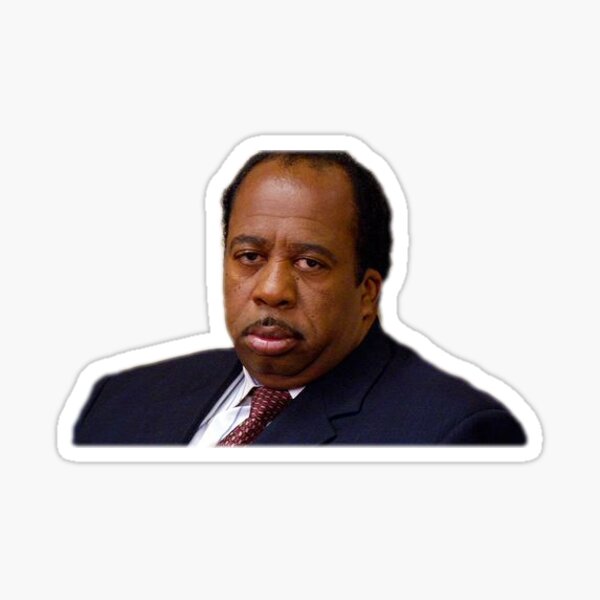 "Stanley Hudson Not Impressed" Sticker by NightSkyArt Redbubble
