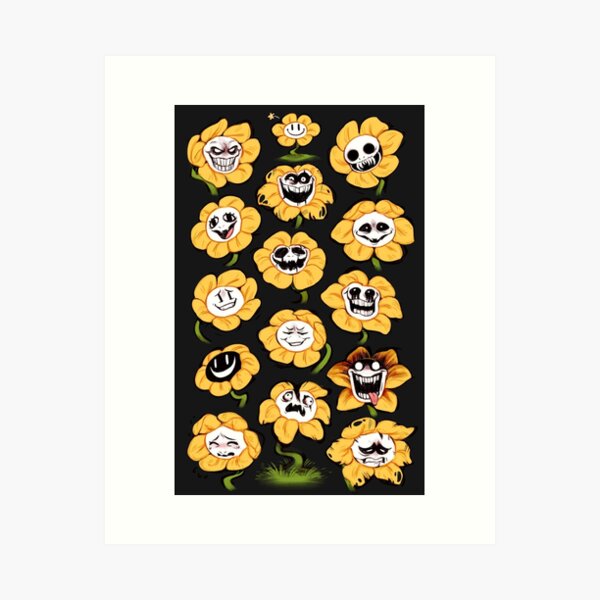 Flowey Fan Art Print for Sale by chocorobi