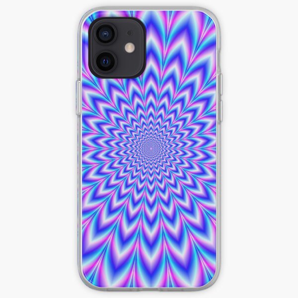 Psychedelic Pulse in Blue and Pink iPhone Soft Case