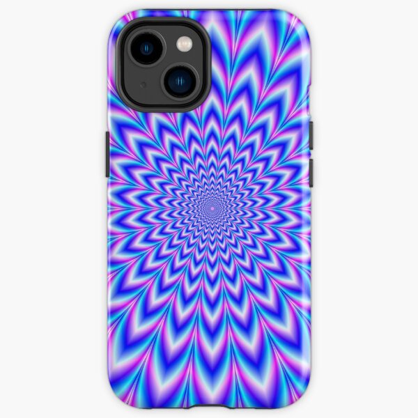 Psychedelic Pulse in Blue and Pink iPhone Tough Case