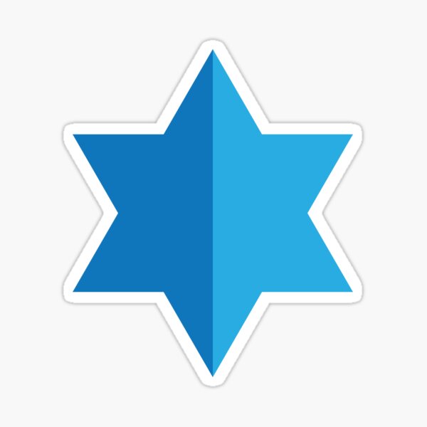 Blue Geometric shapes Triangle star of david Sticker