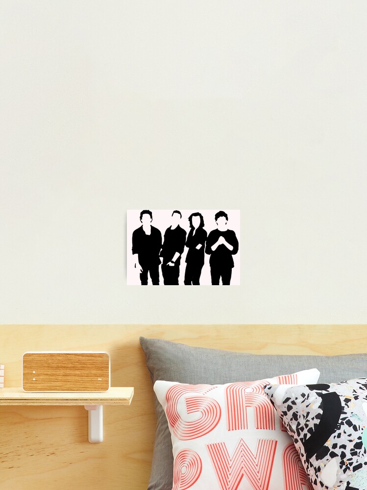 Celebrity Etchings - One Direction #1 Throw Pillow by Serge