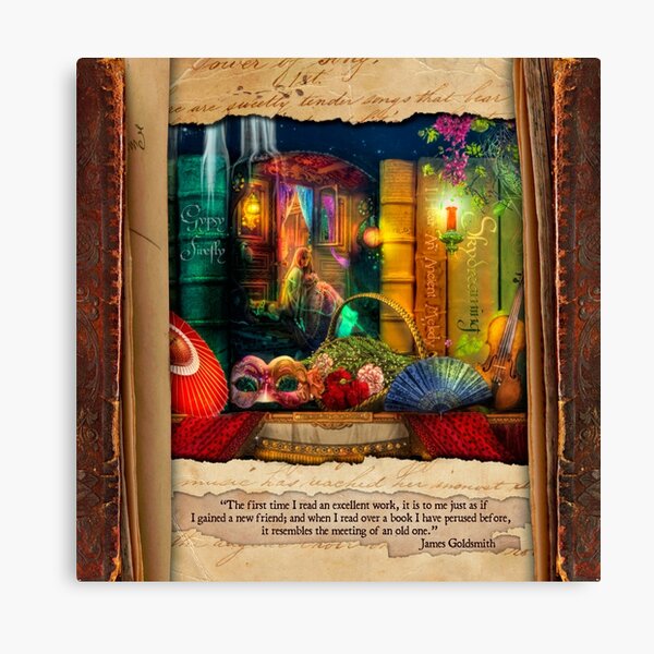 The Curious Library Calendar - March Canvas Print