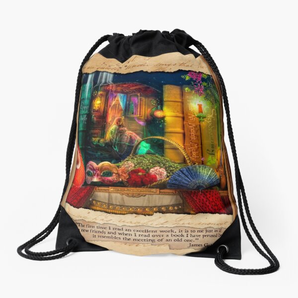 The Curious Library Calendar - March Drawstring Bag
