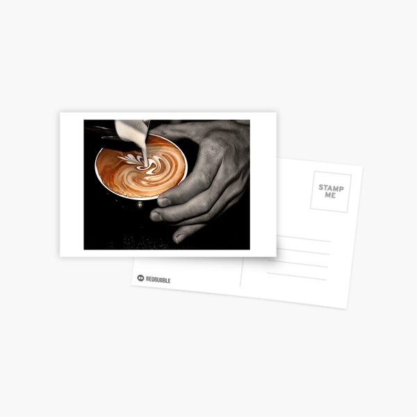 Latte Art. Postcard