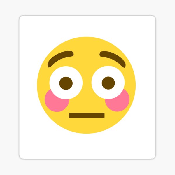 Embarrassed Emoji Stickers | Redbubble