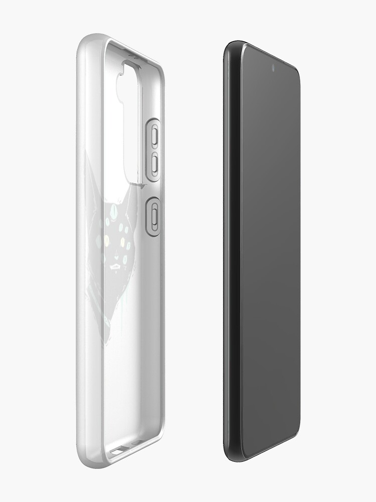 Alternate view of Strange Weird Many Eyed Cat Creature, Goth Artwork Samsung Galaxy Phone Case