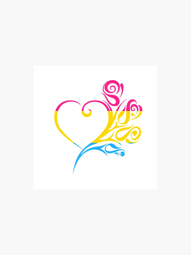 Pansexual Pride Flag Love Heart Rose Flower Bouquet