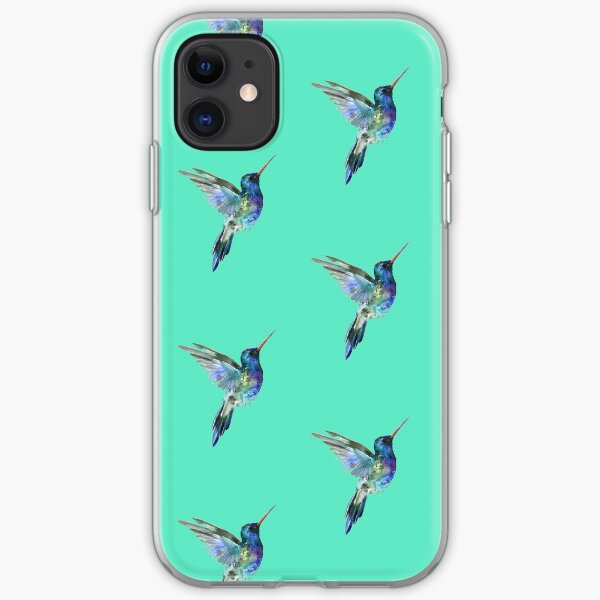 Watercolor hummingbird iPhone Soft Case