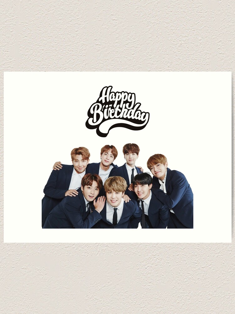 "Happy Birthday BTS" Art Print by Bothaina Redbubble
