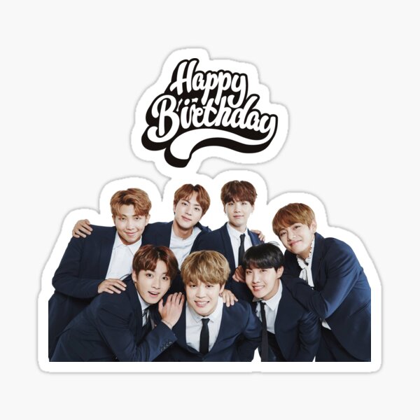 happy birthday bts sticker by bothaina redbubble
