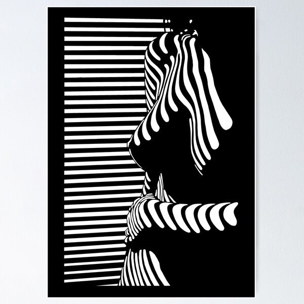 Item preview, "blinded" Noir Nude. Photo turned stencil painting. designed and sold by worn.