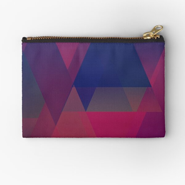 Blue-red geometrics Zipper Pouch