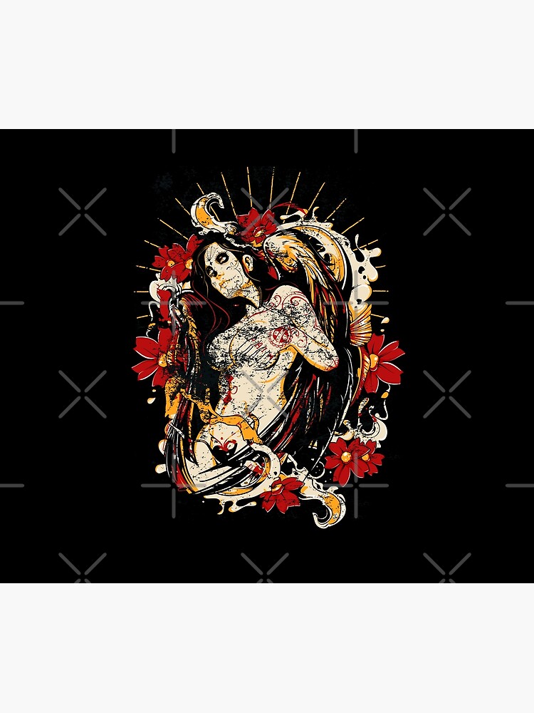 Cinco de Mayo Mexican Tattoo Pin-up Retro Vintage Day of The Dead by thespottydogg