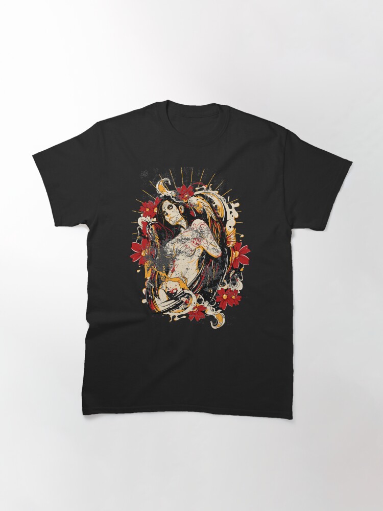 Alternate view of Cinco de Mayo Mexican Tattoo Pin-up Retro Vintage Day of The Dead Classic T-Shirt