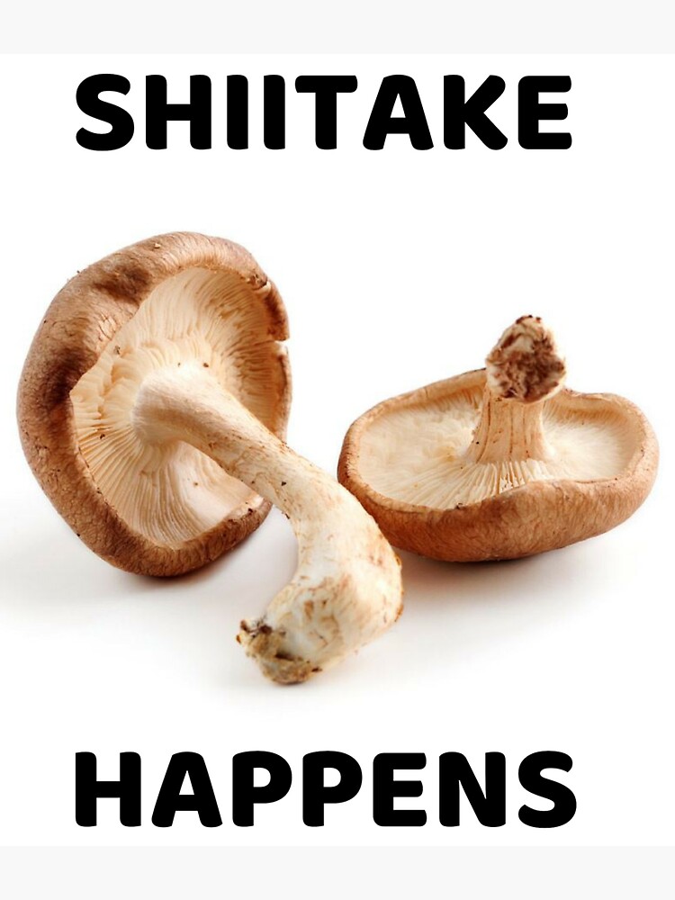 "Shiitake Happens" Sticker for Sale by jgrouber Redbubble