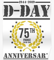 75-jähriges Jubiläum des D-Day 1944 - 2019 Poster