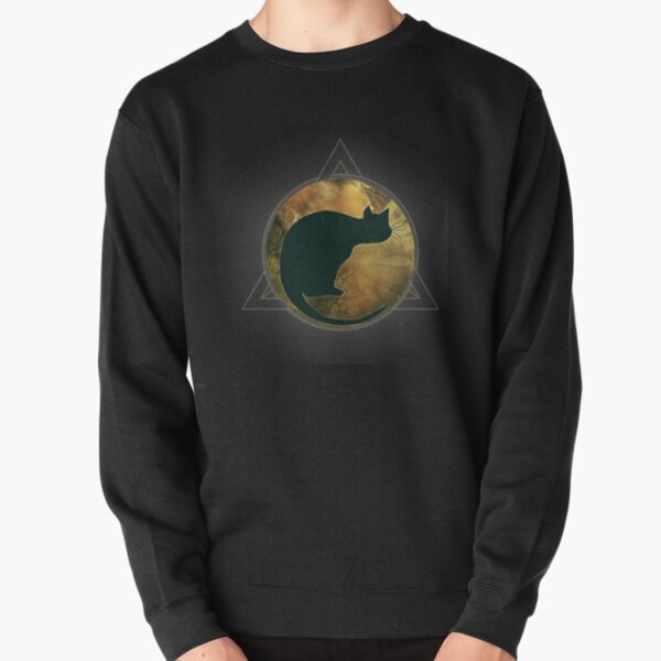 Cat in the Moon Pullover Sweatshirt