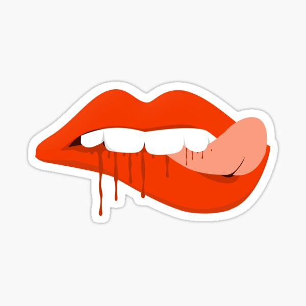 Bite My Lips Stickers for Sale