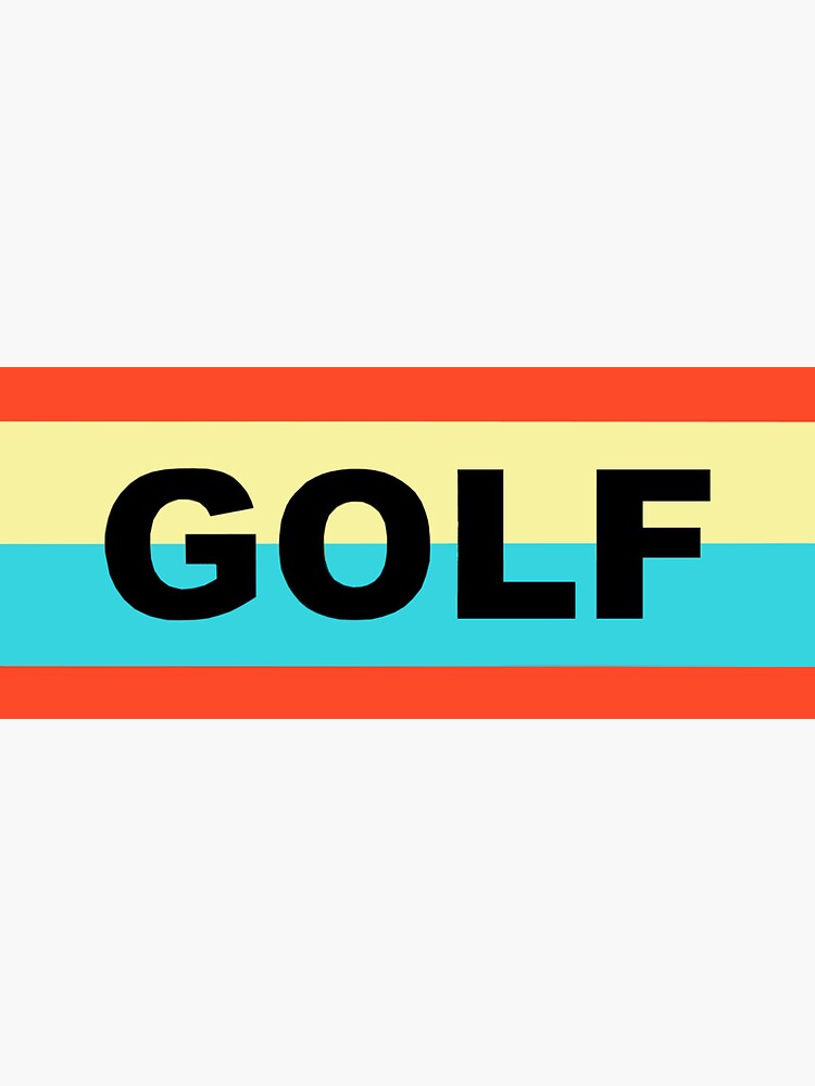 "GOLF WANG Tyler the Creator golfwang COLORED BOX LOGO" Sticker for