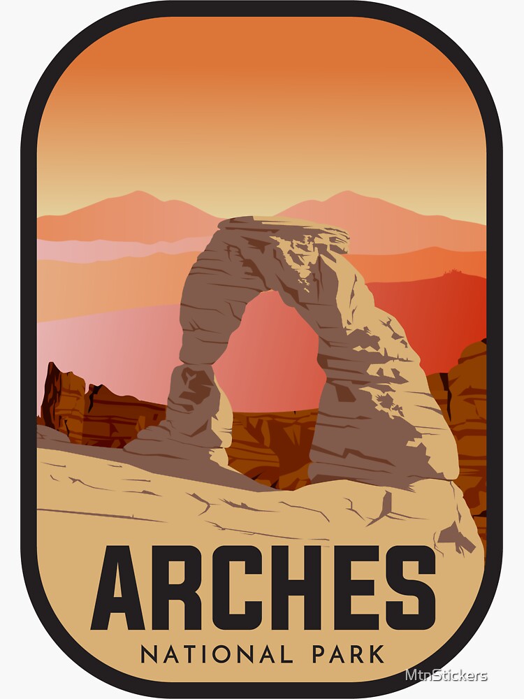 thumbnail image 2 of 3x5 Inch Oval Arches UT National Park Magnet - Utah Moab Hiking Vinyl Sticker 2 of 12