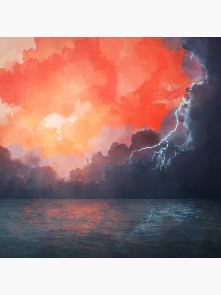 stormy sunset painting