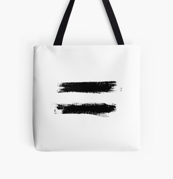 Equality Sign Paint Black Rough All Over Print Tote Bag