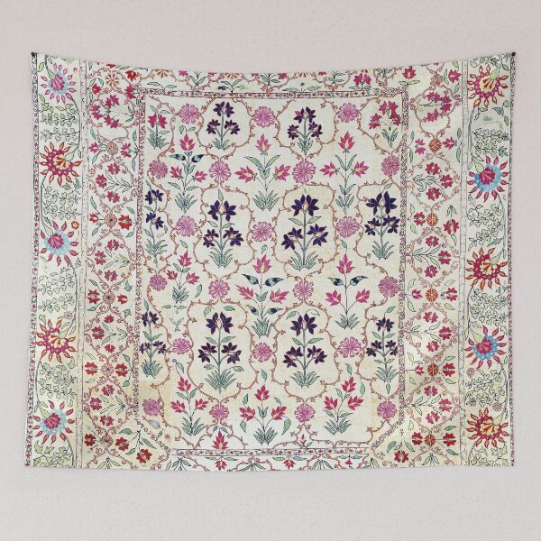 Item preview, Ura Tube Suzani Uzbekistan Embroidery designed and sold by Vicky Brago-Mitchell®.