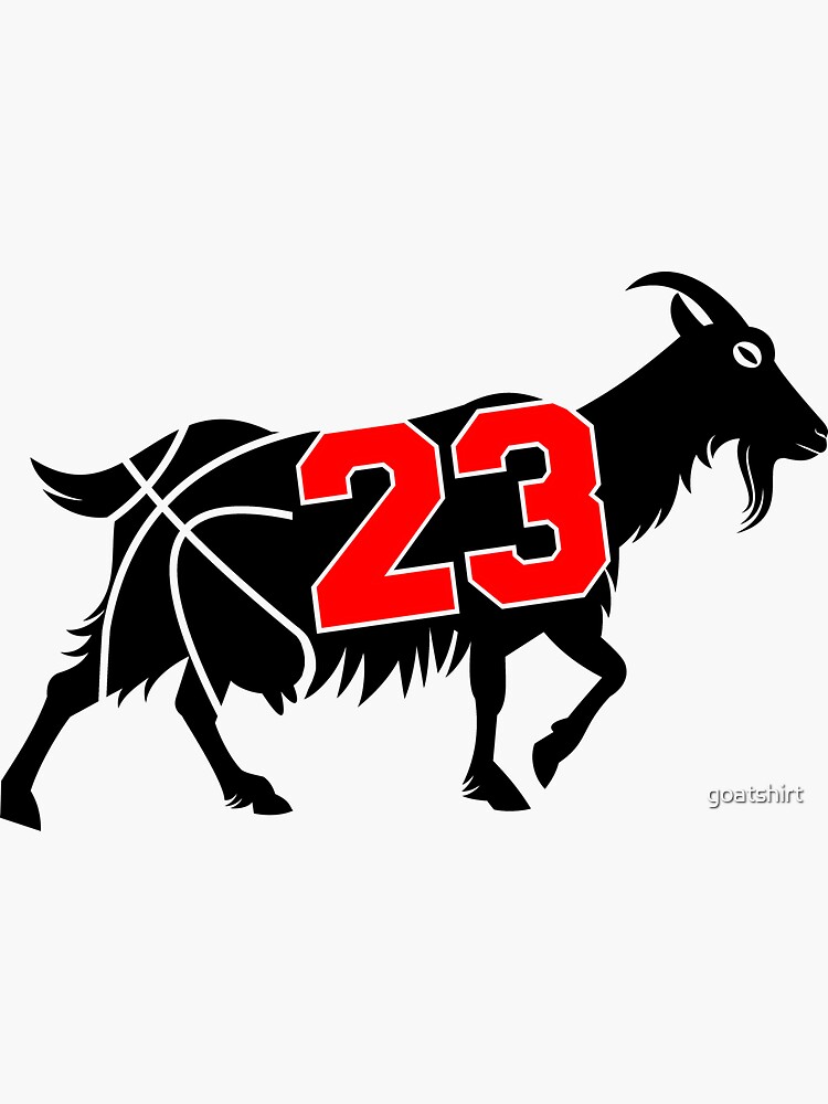 Basketball Goat 23 Sticker By Goatshirt Redbubble