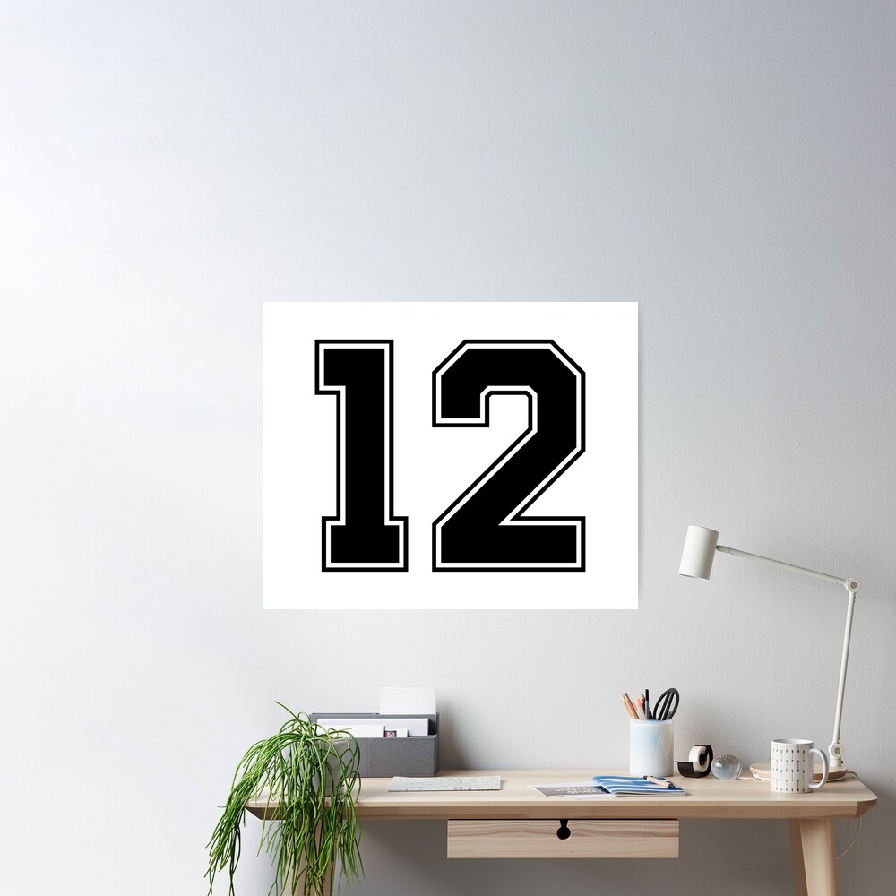 21 American Football Classic Vintage Sport Jersey Number in black number on  white background for american football, baseball or basketball Poster by  Marcin Adrian