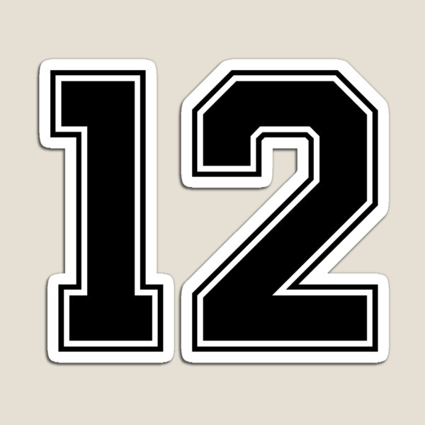 16 American Football Classic Vintage Sport Jersey Number in black number on  white background for american football, baseball or basketball | Essential