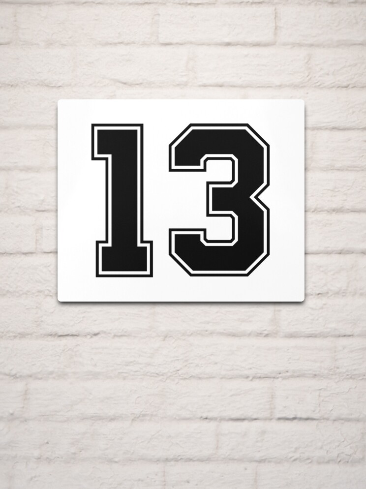 49 American Football Classic Vintage Sport Jersey Number in black number  on white background for american football, baseball or basketball Sticker