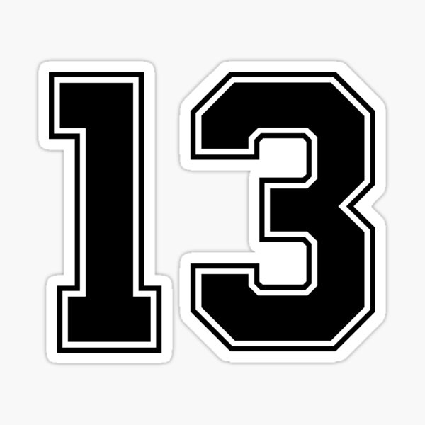 13 American Football Classic Vintage Sport Jersey Number in black number on  white background for american football, baseball or basketball Poster for  Sale by Marcin Adrian