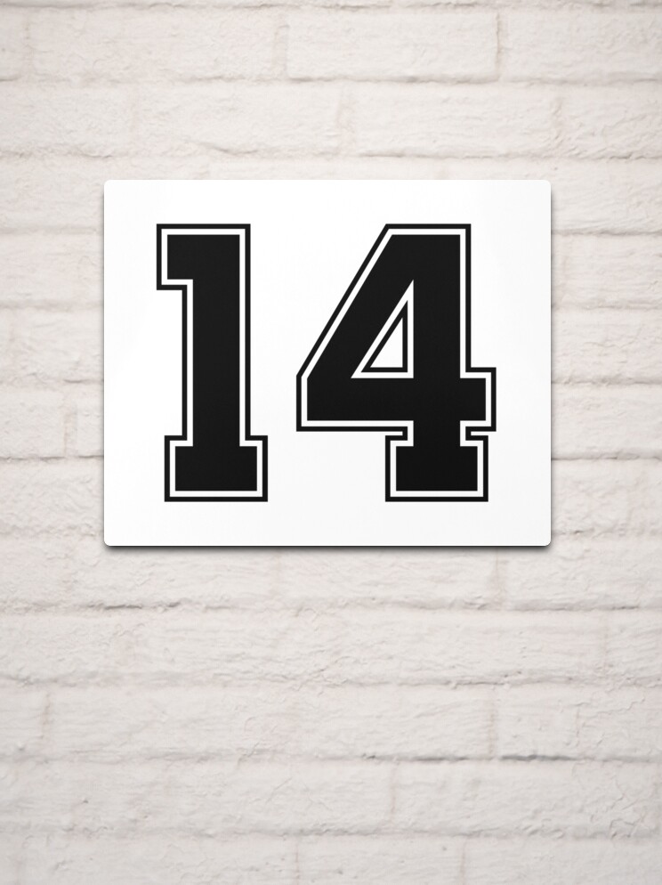 14 American Football Classic Vintage Sport Jersey Number in black number on  white background for american football, baseball or basketball Poster for  Sale by Marcin Adrian