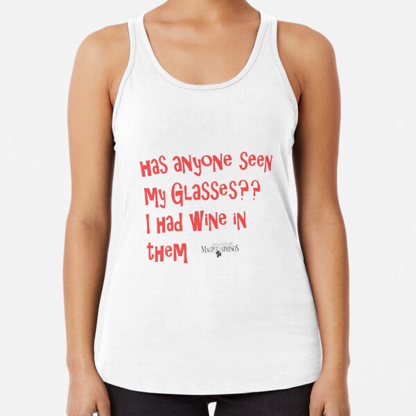 Glasses - Magpie Springs - Adelaide Hills Wine Region - Fleurieu Peninsula - Winery Racerback Tank Top