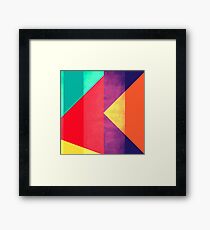 Minimal Primary Color Geometry Framed Print