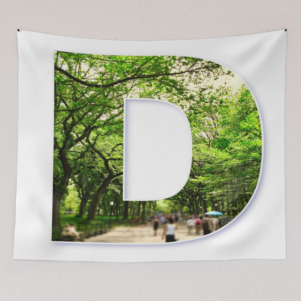 Central Park - Letter D on a tapestry