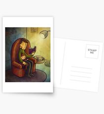 Reading stories Postcards
