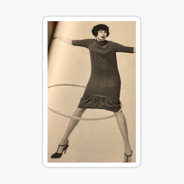 Rosalind Russell with a hula hoop Sticker