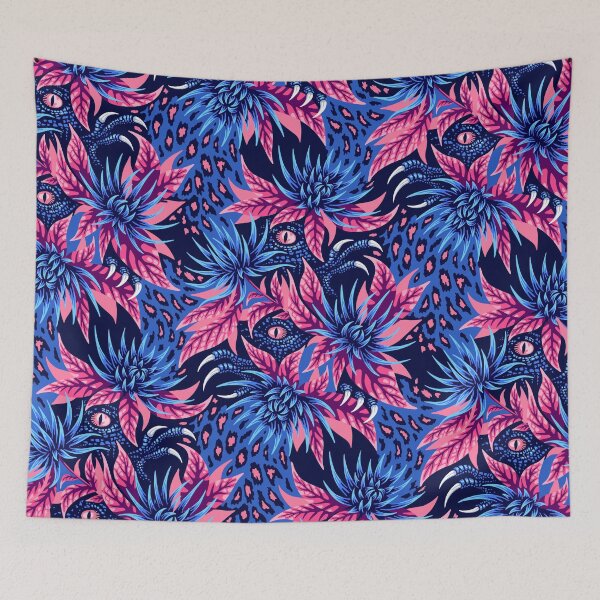 Item preview, Hidden Creatures - Blue / Peach designed and sold by Andrea Muller.