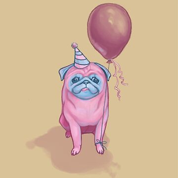 Artwork thumbnail, Party pug by Dylanunicorn