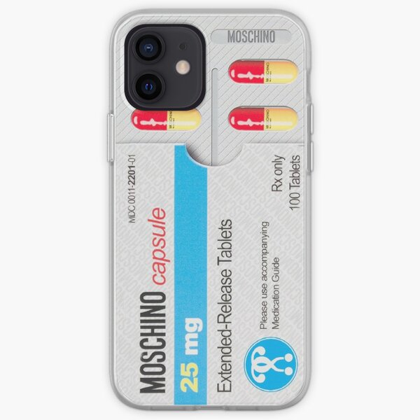 moschino pill bottle phone case