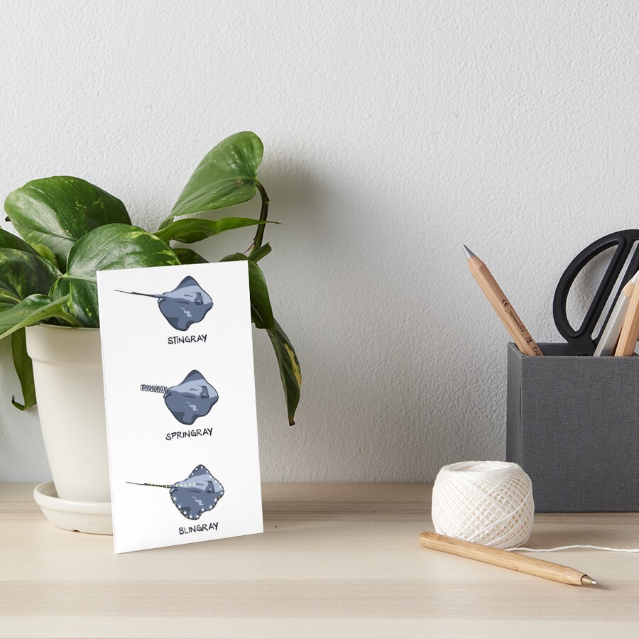Stingrays of the World Art Board Print