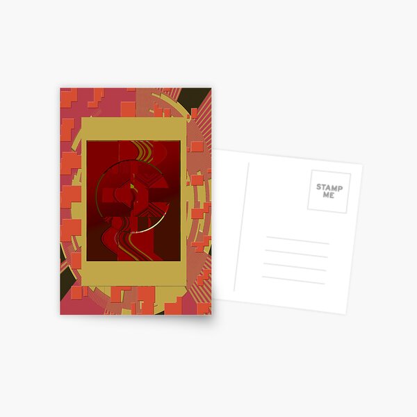 Modern Abstract Technology Postcard