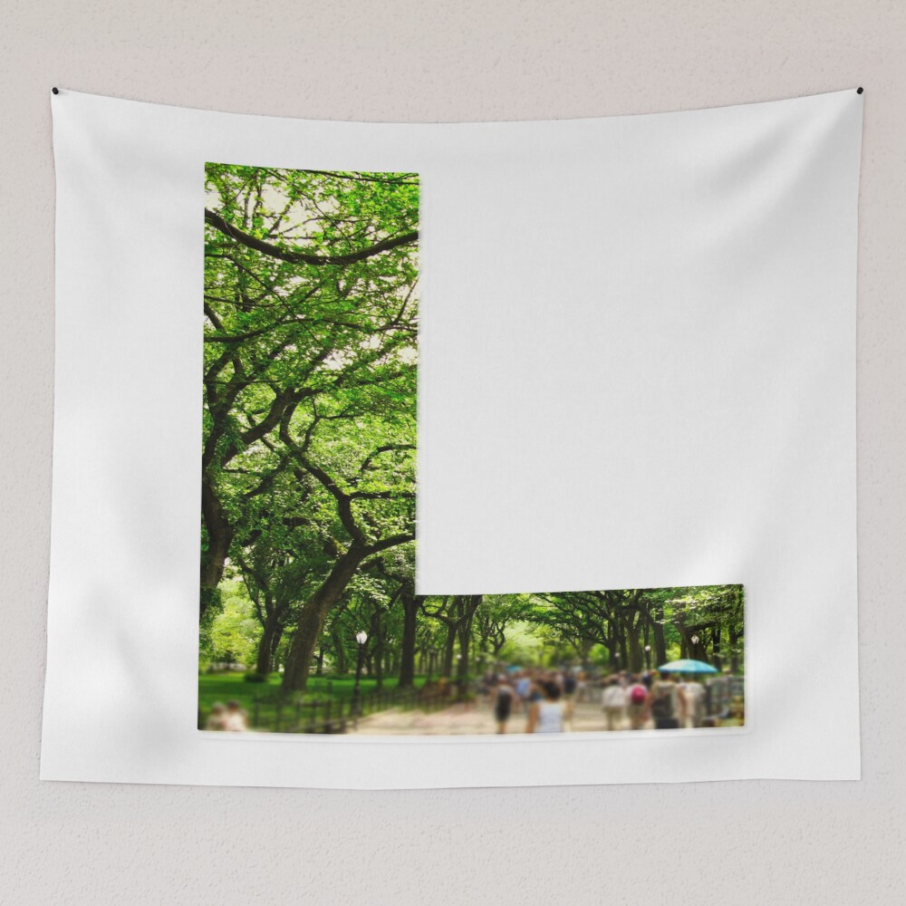 Central Park - Letter L on a tapestry