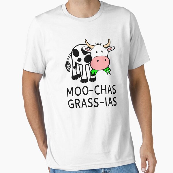 Vista previa del artículo con la obra «Moo-chas Grass-ias (Muchas Gracias)», diseñado y vendido por coolfuntees.
