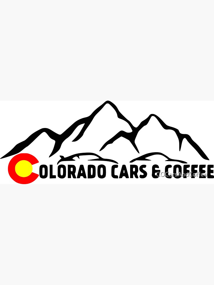 Thumbnail 3 of 3, Magnet, Sticker - CO C&C Mountain Logo designed and sold by COCarsAndCoffee.