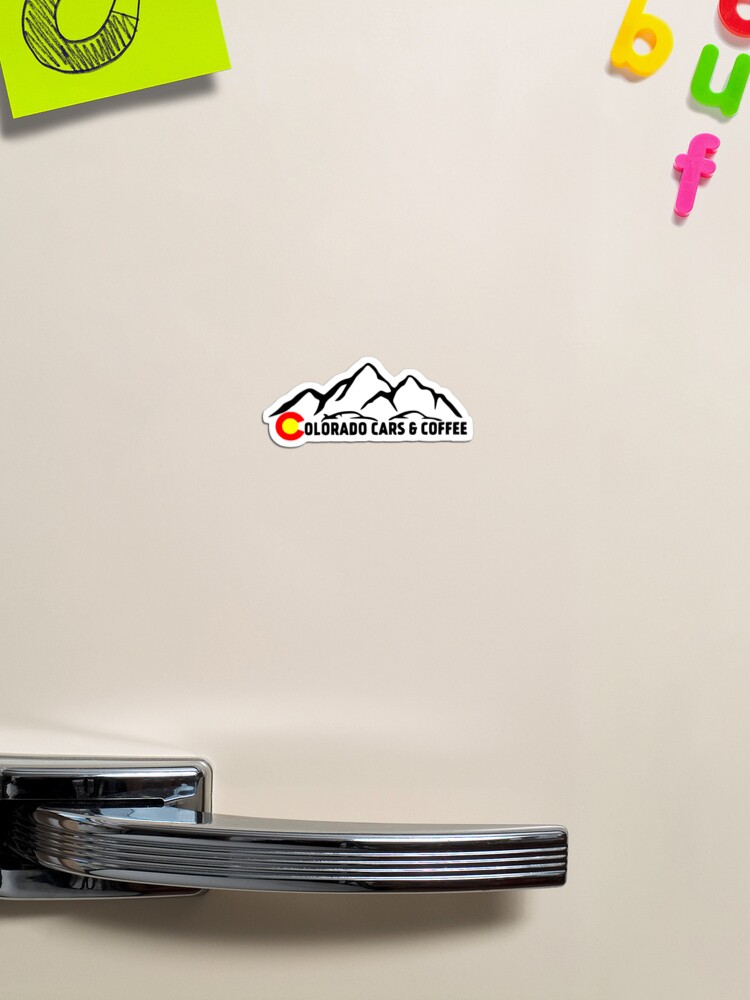 Thumbnail 1 of 3, Magnet, Sticker - CO C&C Mountain Logo designed and sold by COCarsAndCoffee.