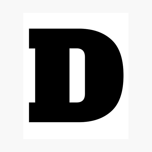 Alphabet D (Uppercase letter d), Letter D